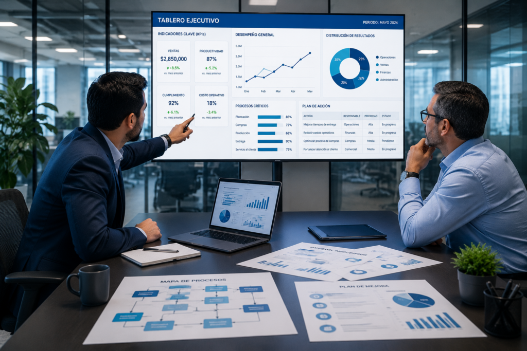 Análisis de indicadores y optimización de procesos empresariales
